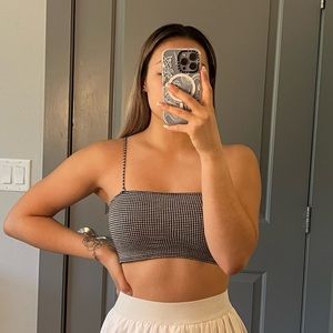 small gingham crop top